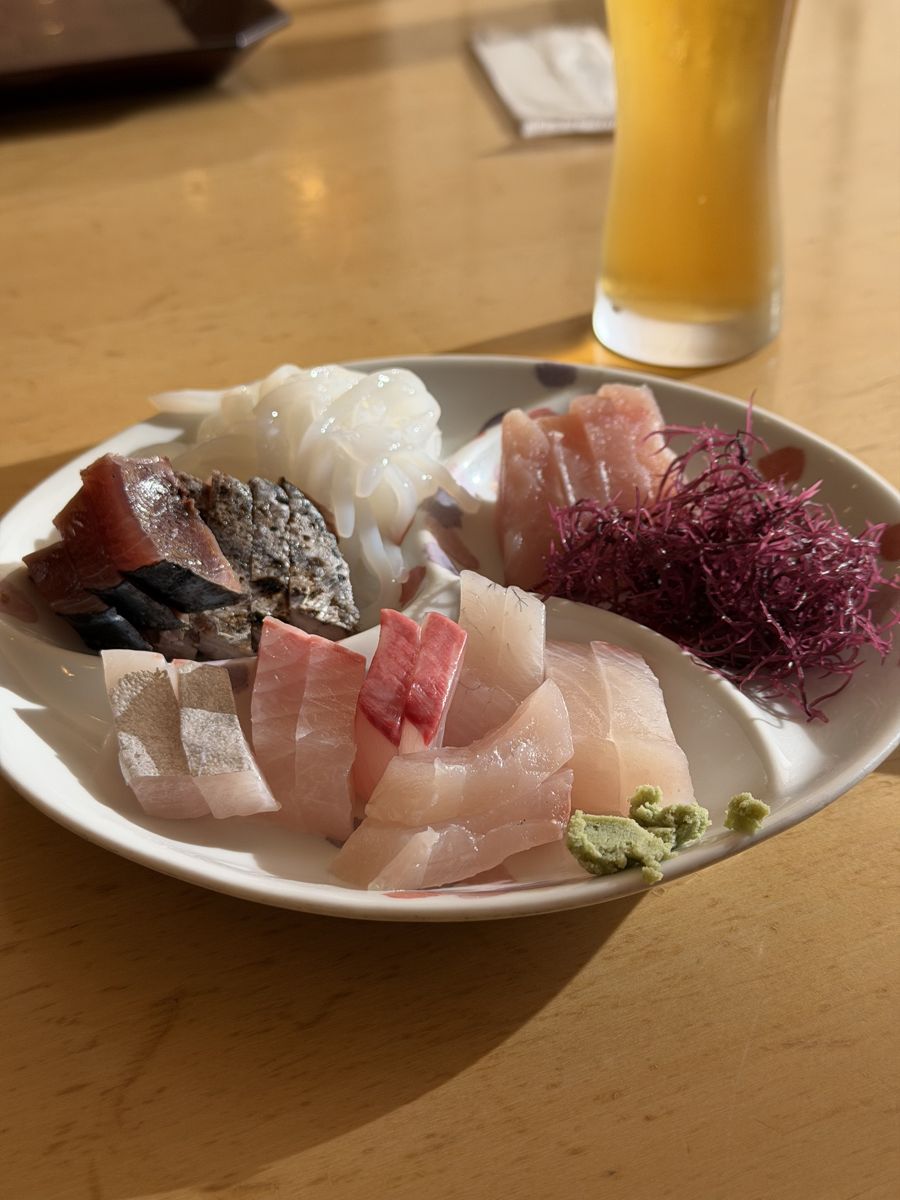 休暇村志賀島の夕食バイキングのお刺身